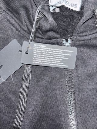 Felpa Stone Island Nera Zip