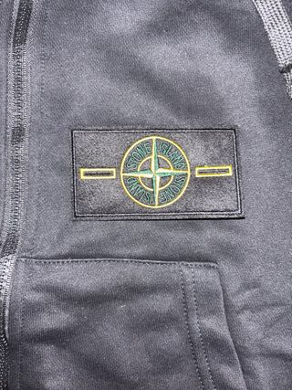 Felpa Stone Island Nera Zip