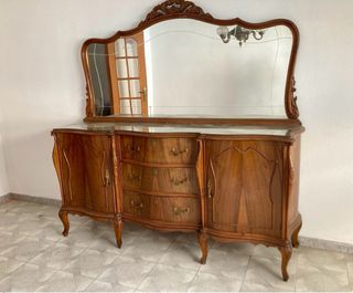 Aparador vintage madera con espejo