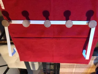 Perchero de puerta metal y madera