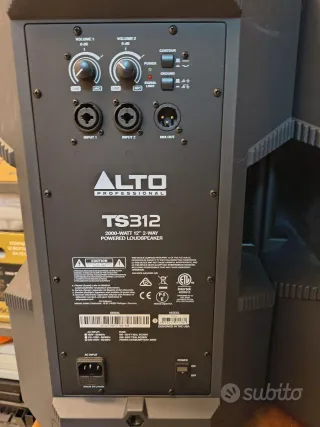 Alto TS312 casse attive 2000W