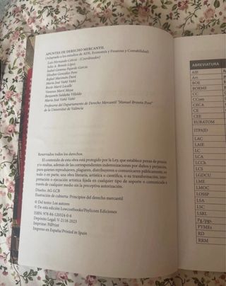 Apuntes Derecho Mercantil (ADE, Finanzas, Contabil