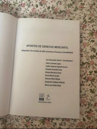 Apuntes Derecho Mercantil (ADE, Finanzas, Contabil