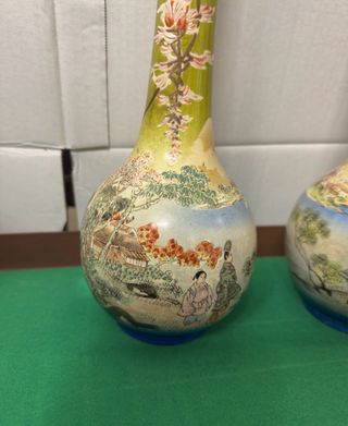 Coppia vasi ceramica stile Satsuma