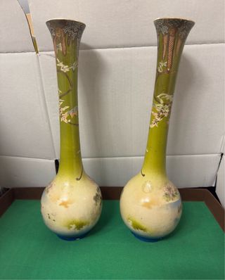 Coppia vasi ceramica stile Satsuma