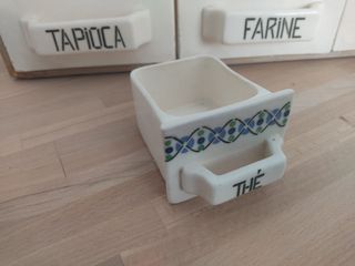 Cajonera especiero cerámica vintage THÉ