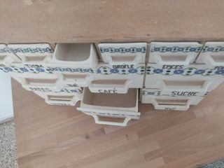 Cajonera especiero cerámica vintage THÉ