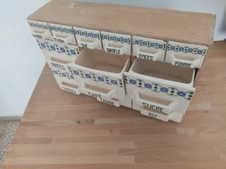 Cajonera especiero cerámica vintage THÉ