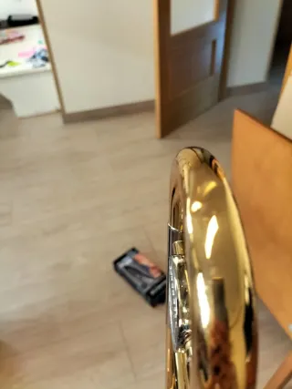 Trombón Yamaha con funda y soporte