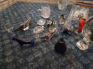 Lote de figuras de cristal Murano