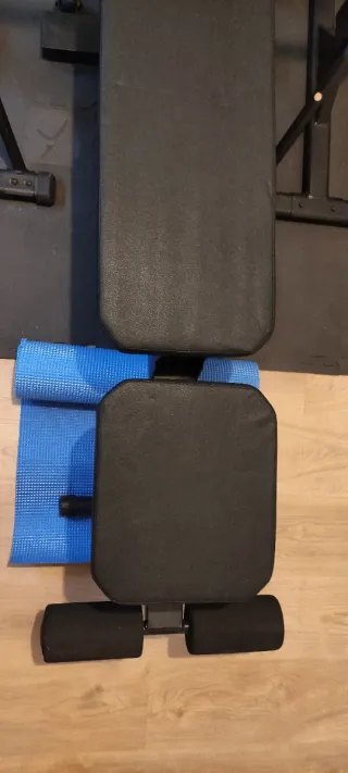 Kit completo pesas banco y barra