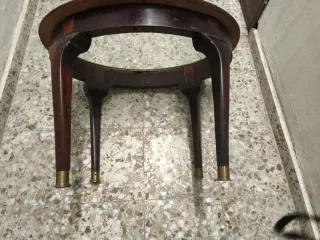 Mesa centro ovalada caoba cristal patas