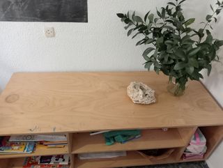 Mueble doble fondo con ruedas