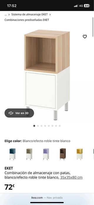 Urge. Mesita de noche Eket Ikea