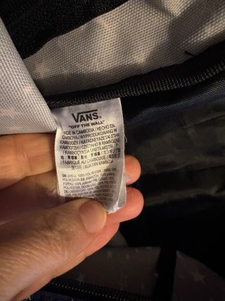 Mochila Vans estrellas azul y blanco