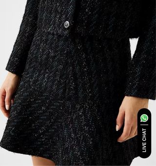 Traje Chaqueta Falda Tweed Talla L
