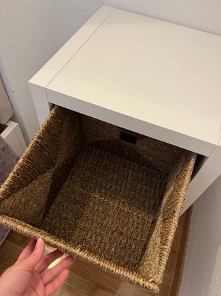 Estanterías KALLAX blancas con cestas