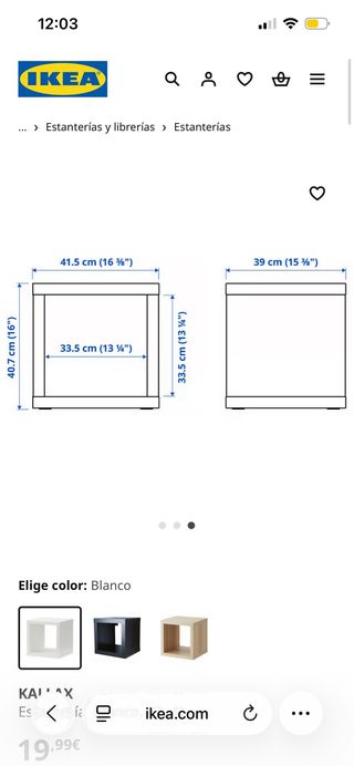 Estanterías KALLAX blancas con cestas
