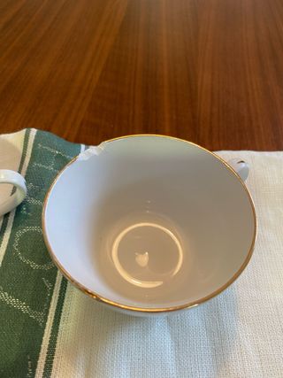 Juego 5 Tazas Café Antiguas Porcelana