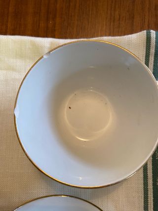 Juego 5 Tazas Café Antiguas Porcelana