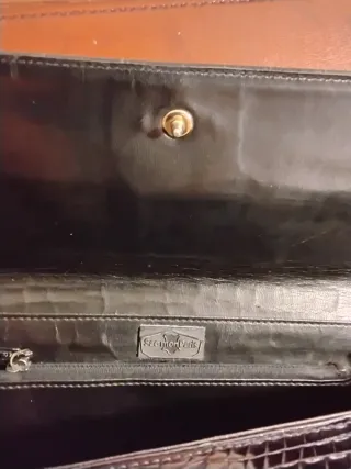 Pochette vera pelle stampa cocco