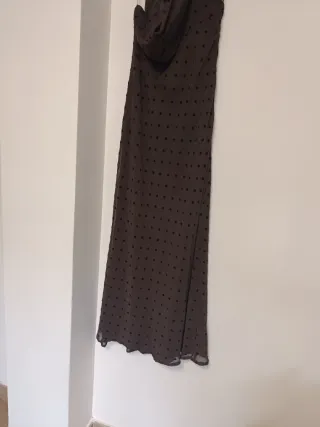 Vestido largo lunares foulard Zara