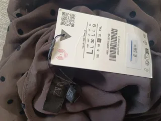 Vestido largo lunares foulard Zara