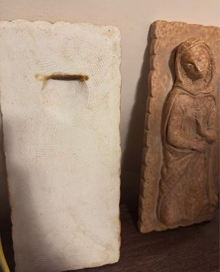 Coppia Bassorilievi Gesso Arzilli Vintage