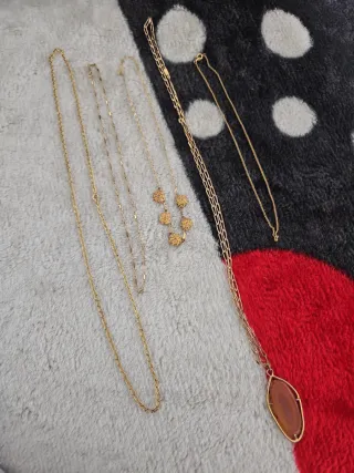 Cadenas plata chapadas en oro