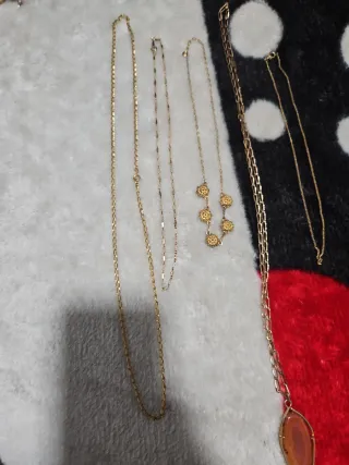 Cadenas plata chapadas en oro