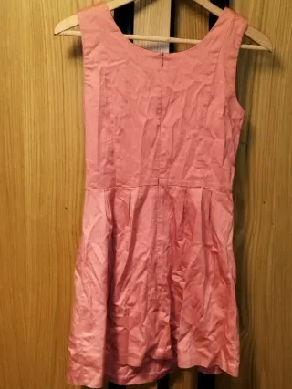 Vintage Premium Vestido Blanco rosa con botones co