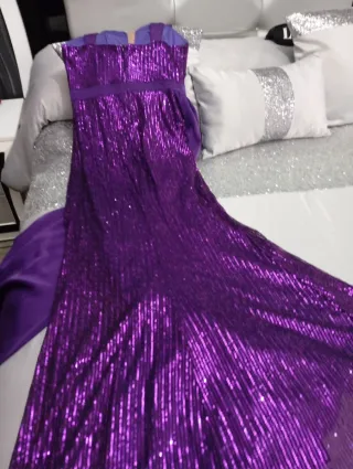 Vestido largo morado talla M fiesta