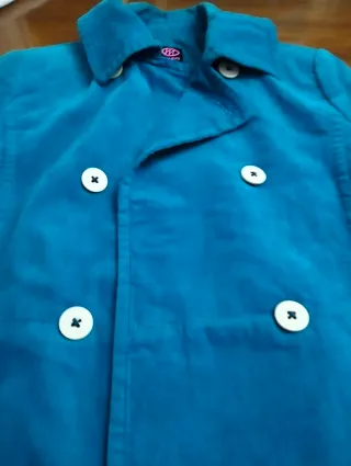 Chaqueta Mango Azul de terciopelo .