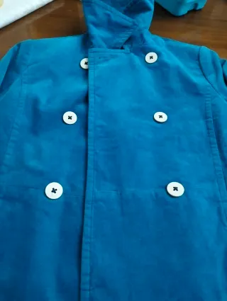 Chaqueta Mango Azul de terciopelo .