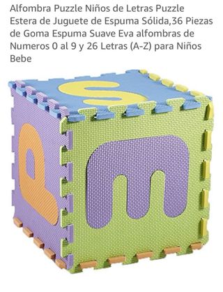 Alfombras Puzzle Letras y Números 36 Piezas