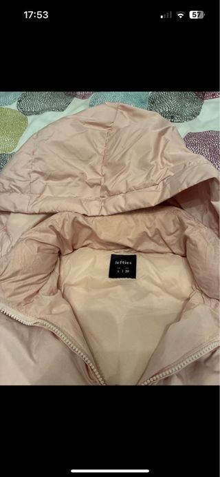 Chaleco acolchado rosa talla L