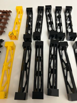 Lotto Lego Pilastri e Scale Marroni Neri Gialli