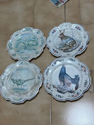 Set 4 Piatti Decorativi Caccia