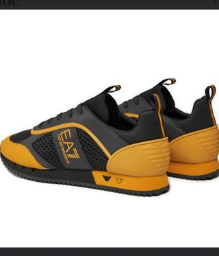 Zapatillas Emporio Armani EA7 Negras Naranja