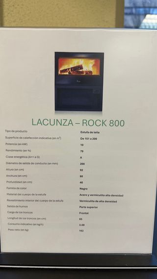 Estufa Lacunza Rock-800