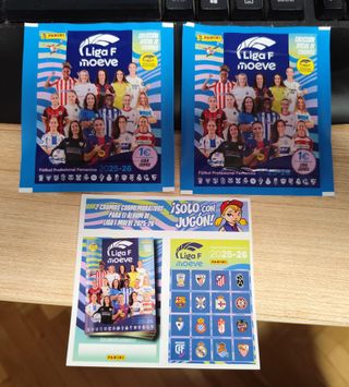 2 SOBRES y los 2 CONMEMORATIVOS Liga Femenina 2026