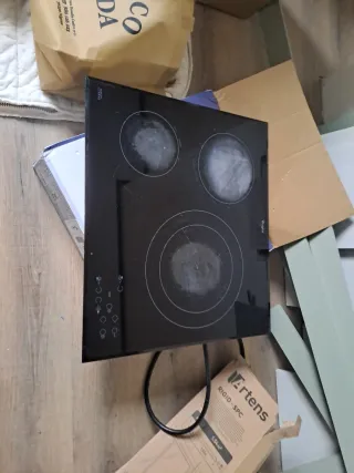 Placa vitrocerámica negra