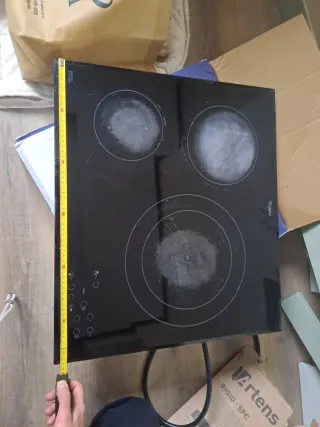 Placa vitrocerámica negra