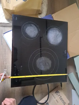 Placa vitrocerámica negra