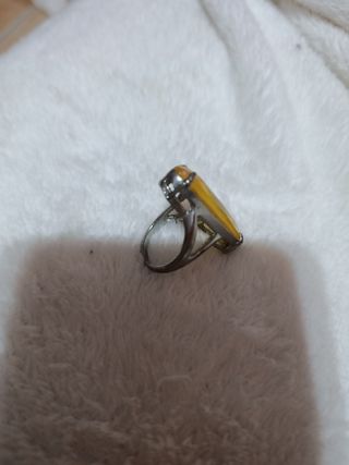 Anillo Plata con Piedra preciosa: Citrino Amarillo