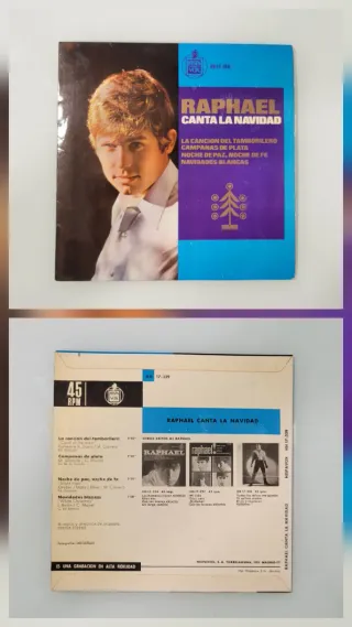 Lote de vinilos de 45 rpm. Raphael