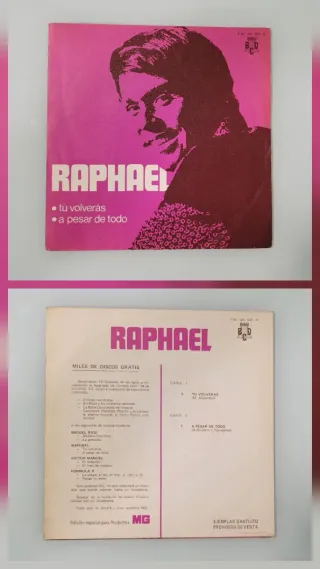 Lote de vinilos de 45 rpm. Raphael