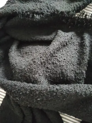 Bufanda negra mujer super calentita