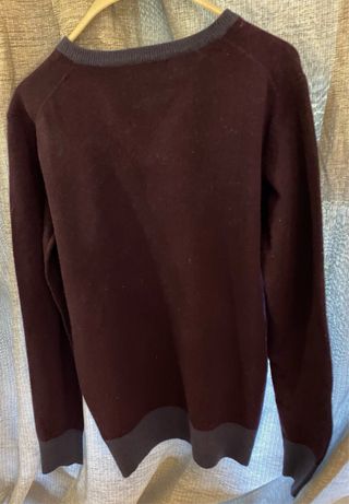 Pullover V-neck Argyle Marrone/Viola