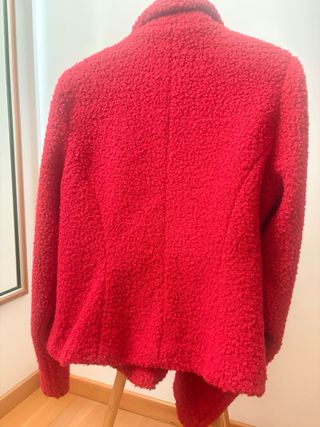Chaqueta cárdigan Roja Lana tacto suave botones